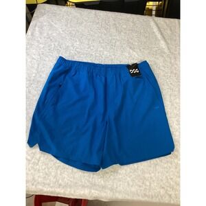 DSG Mens 6" Agility Short Blue Gleam Athletic Fit Moisture‎ Wicking Large NEW